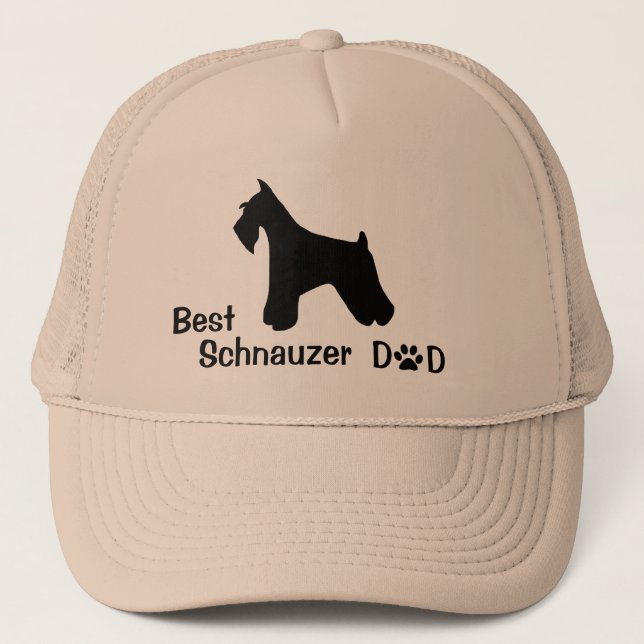 Gorra De Camionero Casquillo del papá del Schnauzer (Anverso)