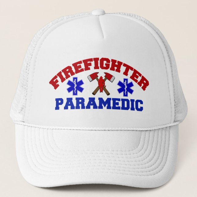 Gorra De Camionero Casquillo del paramédico del bombero (Anverso)