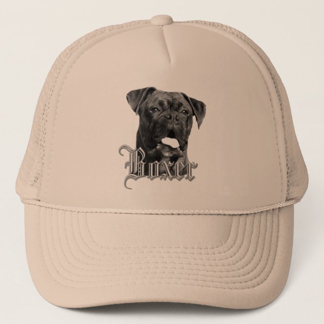 Gorra De Camionero Casquillo del perro del boxeador (Anverso)