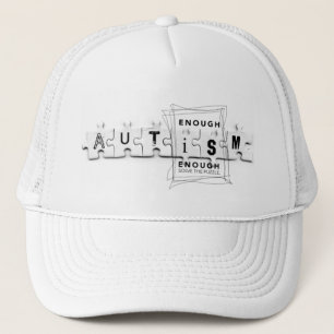Gorra De Camionero Casquillo del rompecabezas del autismo
