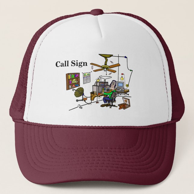 Gorra De Camionero Casquillo divertido del equipo de radio-aficionado (Anverso)