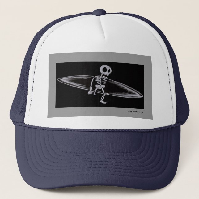 Gorra De Camionero Casquillo esquelético del amputado de la persona (Anverso)