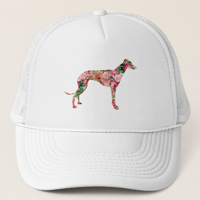 Gorra De Camionero Casquillo floral del galgo (Anverso)