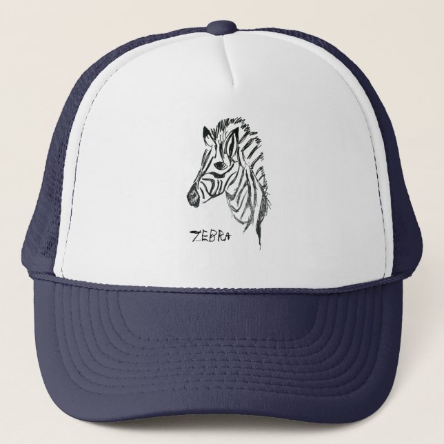 Gorra De Camionero Casquillo fresco de la cebra (Anverso)