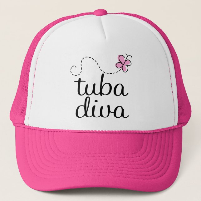 Gorra De Camionero Casquillo lindo de la diva de la tuba (Anverso)