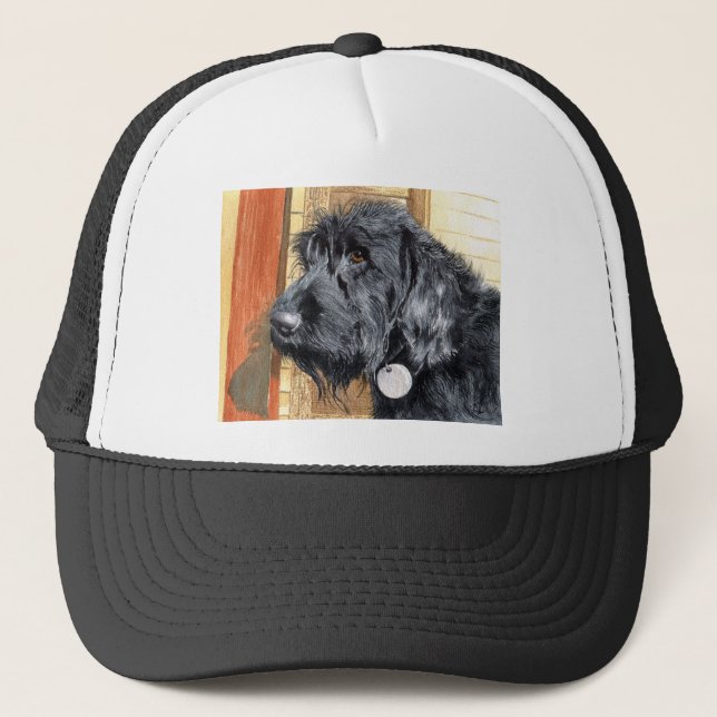 Gorra De Camionero Casquillo negro de Labradoodle #1 (Anverso)