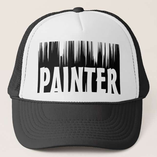 GORRA DE CAMIONERO CASQUILLO NEGRO Y BLANCO DEL PINTOR (Anverso)
