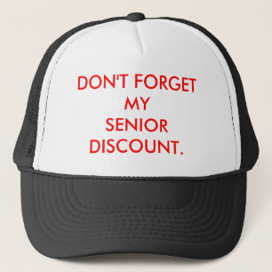 GORRA DE CAMIONERO CASQUILLO: NO OLVIDE MI DESCUENTO MAYOR