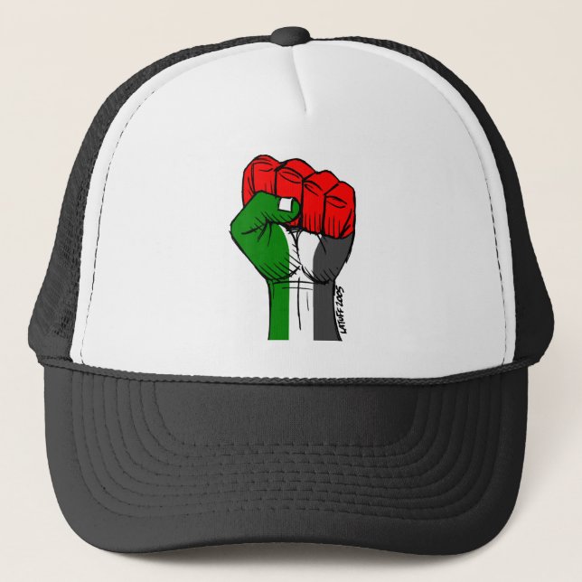 Gorra De Camionero Casquillo palestino del puño de Carlos Latuff (Anverso)