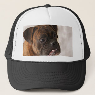 Gorra De Camionero Casquillo patriótico del perro del boxeador