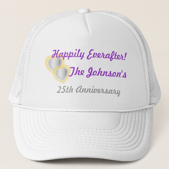 Gorra De Camionero Casquillo-Personalizar del aniversario - (Anverso)