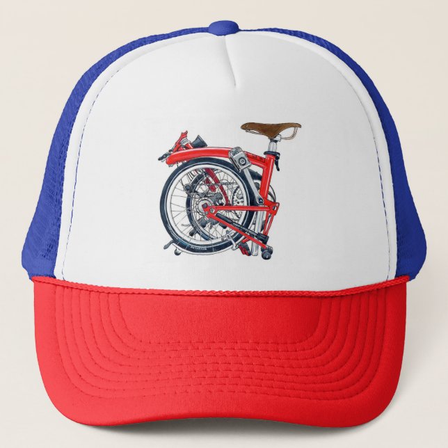 Gorra De Camionero Casquillo retro de la bici de Brompton (gorra del (Anverso)
