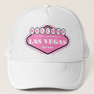 Gorra De Camionero Casquillo ROSA CLARO del Rótulo de Las Vegas
