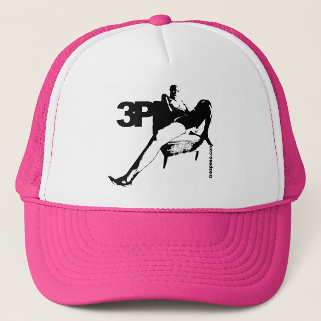 Gorra De Camionero casquillo rosado 3P-Silohette (Anverso)