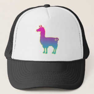 Gorra De Camionero Casquillo tropical rosado de la llama
