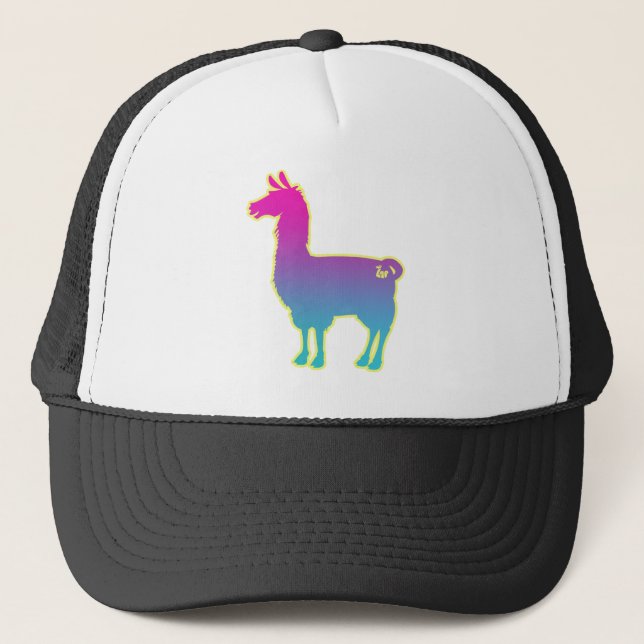 Gorra De Camionero Casquillo tropical rosado de la llama (Anverso)
