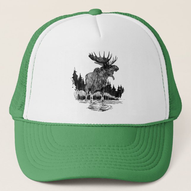 Gorra De Camionero Casquillo viejo magnífico de los alces (Anverso)