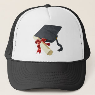 Gorra De Camionero Casquillo y diploma de la graduación