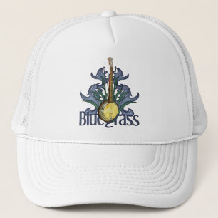 Gorra De Camionero Casquillos del diseño del banjo del Bluegrass