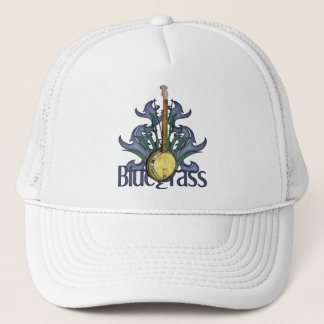 Gorra De Camionero Casquillos del diseño del banjo del Bluegrass