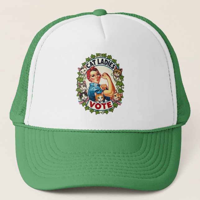 Gorra De Camionero Cat Ladies Vote (Anverso)