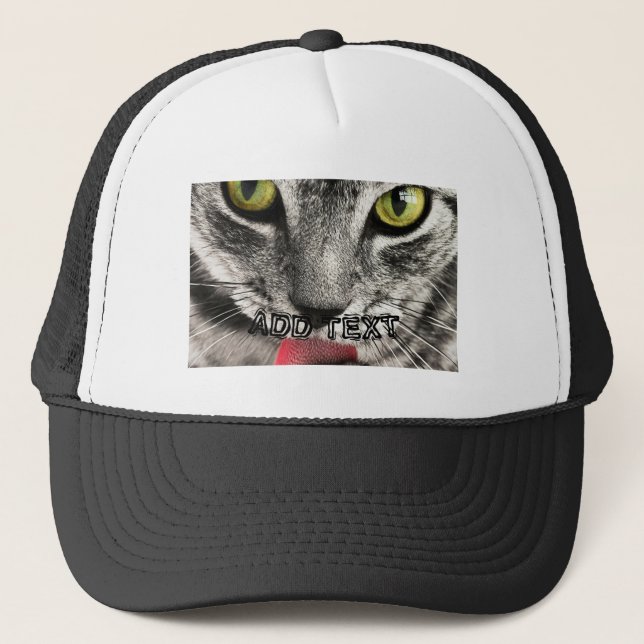 Gorra De Camionero Cat Lover Terrible Look with ADD TEXT Printed-Cap (Anverso)