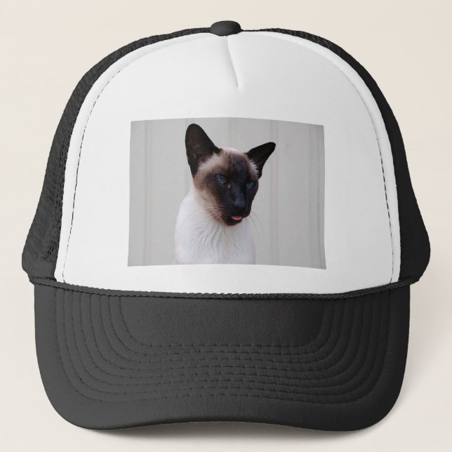 Gorra De Camionero Cat Siamese Portrait (Anverso)