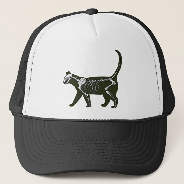 Gorra De Camionero Cat Skeleton (Anverso)