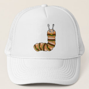 Gorra De Camionero Caterpillar como Cheeseburger con carne y ensalada
