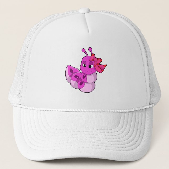 Gorra De Camionero Caterpillar como Chica con Ribbon (Anverso)