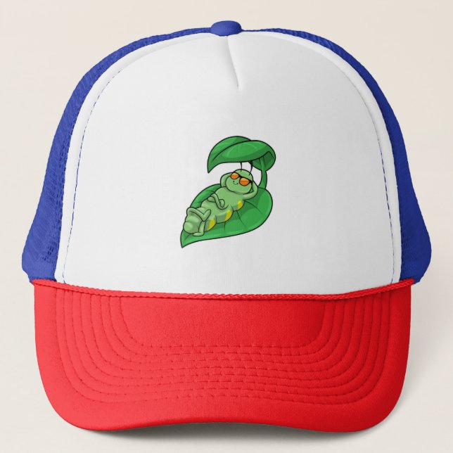 Gorra De Camionero Caterpillar con hoja (Anverso)