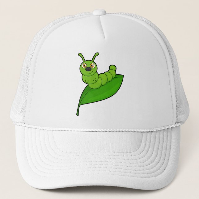 Gorra De Camionero Caterpillar con hoja (Anverso)