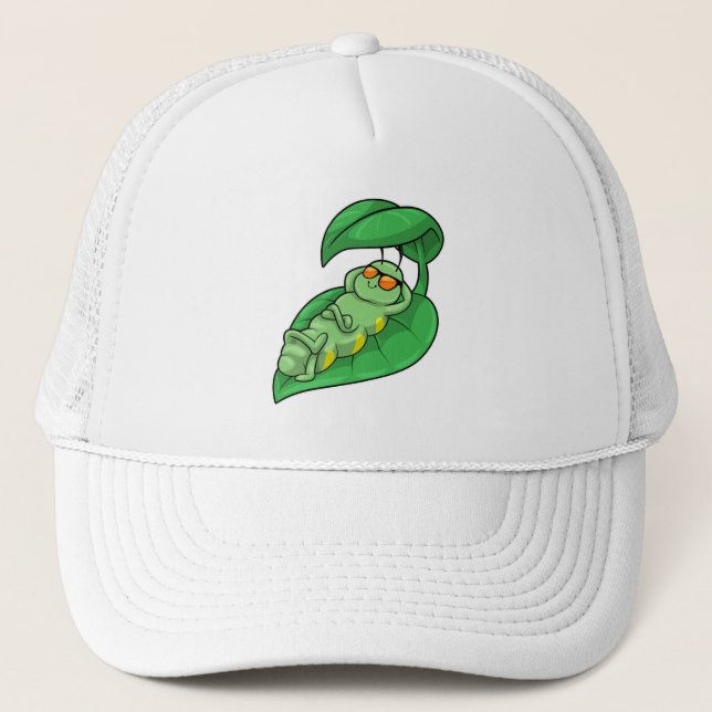 Gorra De Camionero Caterpillar con hoja (Anverso)