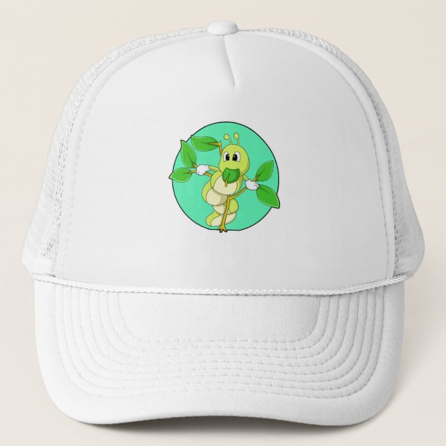 Gorra De Camionero Caterpillar con hoja (Anverso)