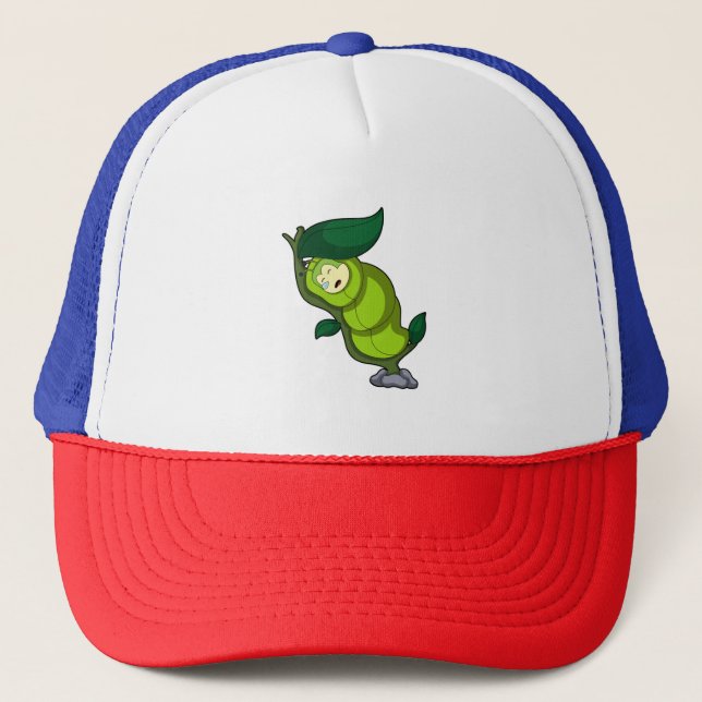 Gorra De Camionero Caterpillar en el sueño con hoja (Anverso)