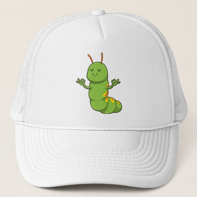 Gorra De Camionero Caterpillar en la meditación del yoga (Anverso)