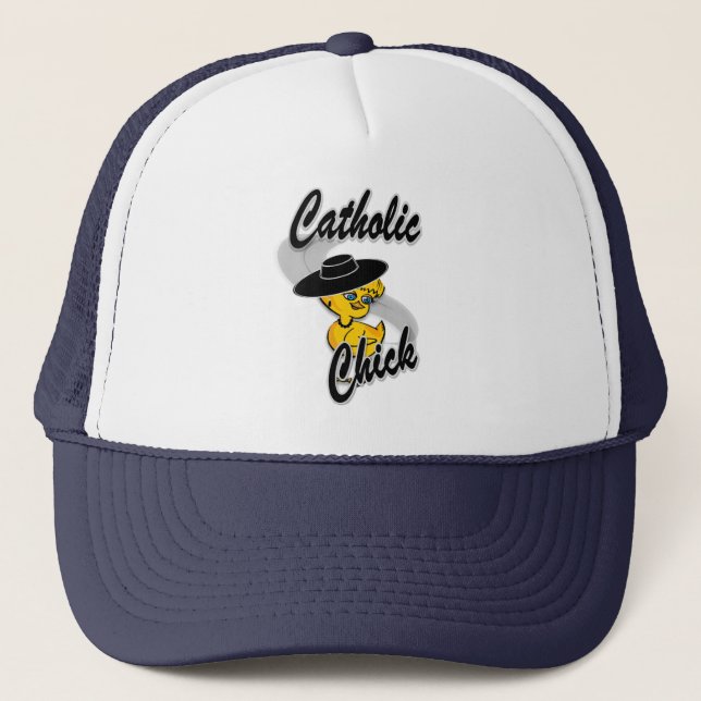 Gorra De Camionero Catholic Chick #4 (Anverso)