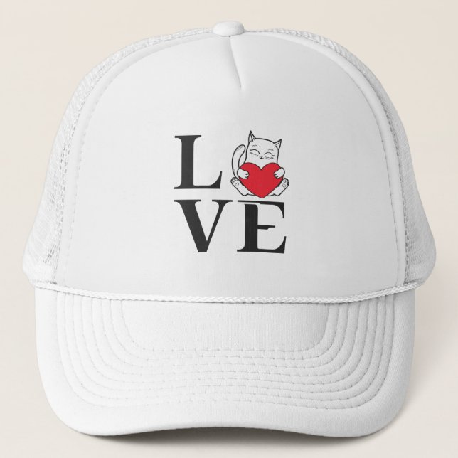 Gorra De Camionero Cats de amor (Anverso)