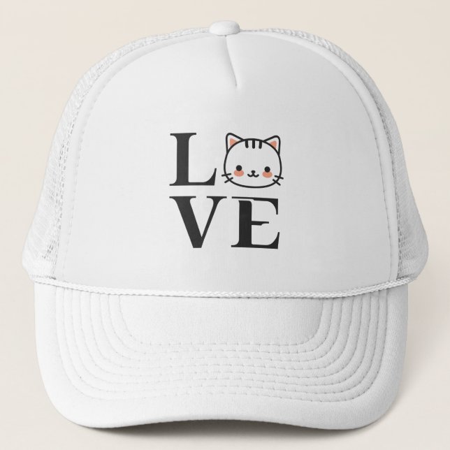 Gorra De Camionero Cats de amor (Anverso)