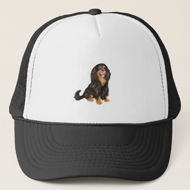 Gorra De Camionero Cavalier King Charles (R) - Negro y tostado.png (Anverso)