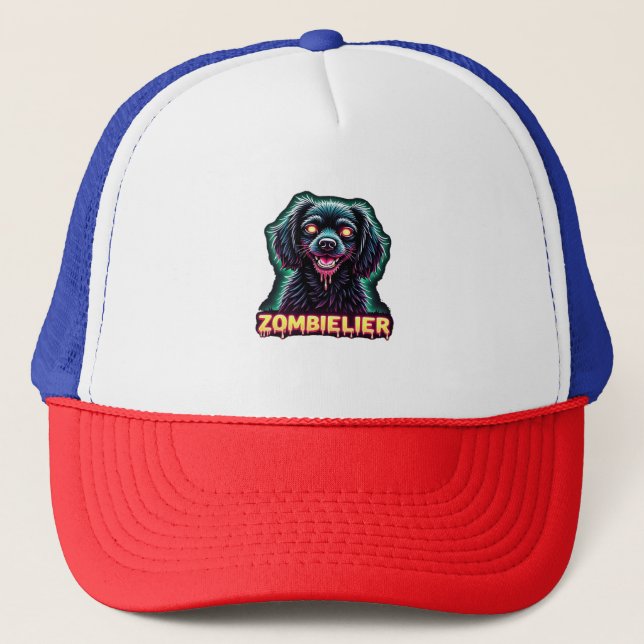 Gorra De Camionero Cavalier King Charles Spaniel CKCS Zombie Dog Hall (Anverso)