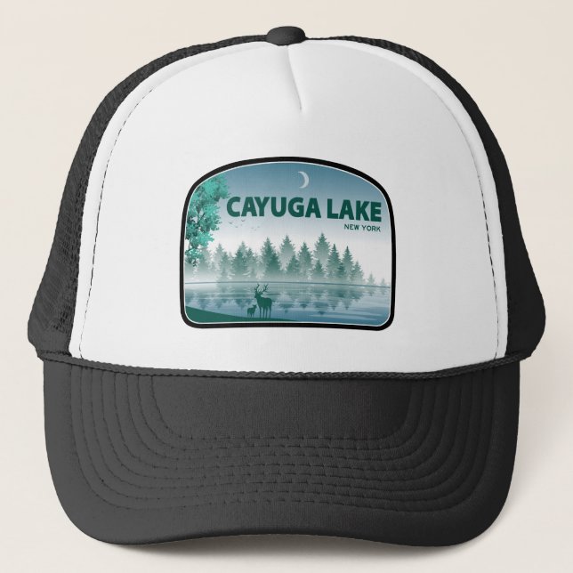 Gorra De Camionero Cayuga Lake New York Deer (Anverso)