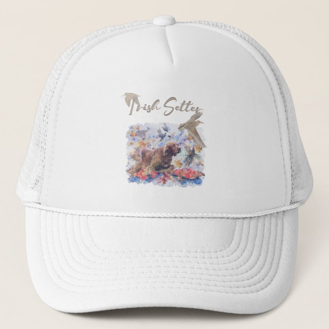 Gorra De Camionero Caza de Setter de Irlanda (Anverso)