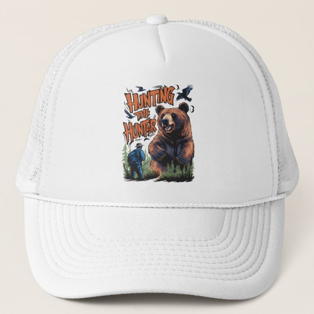 Gorra De Camionero Caza divertida de osos (Anverso)