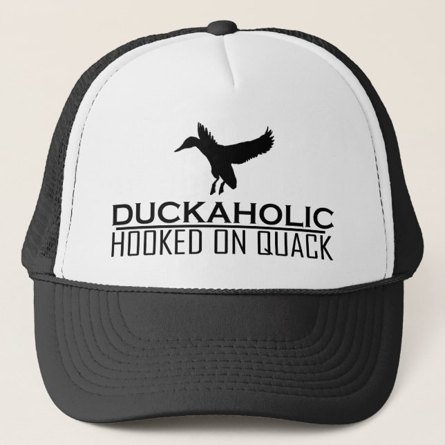 Gorra De Camionero Caza divertida de pato Duckaholic (Anverso)