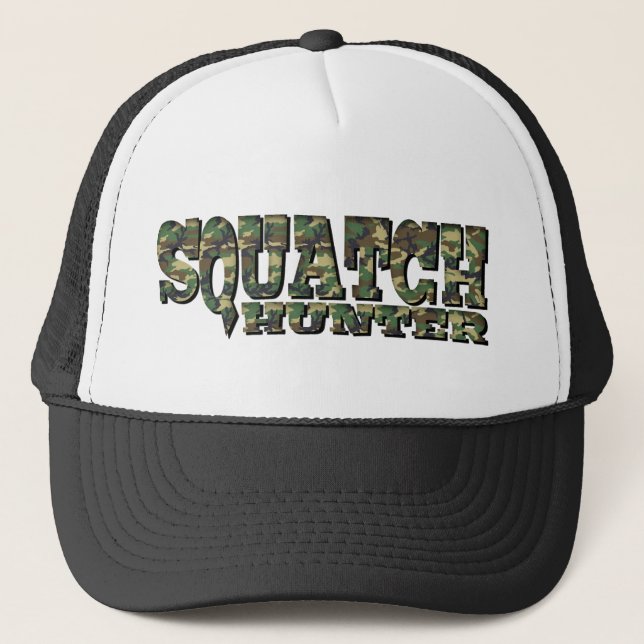 Gorra De Camionero Cazador de Squatch - modelo de Camo (Anverso)