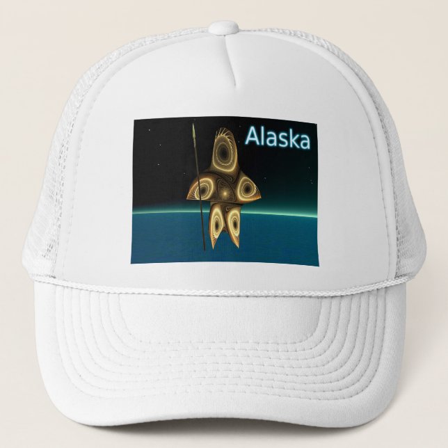Gorra De Camionero Cazador inuit fractal (Anverso)