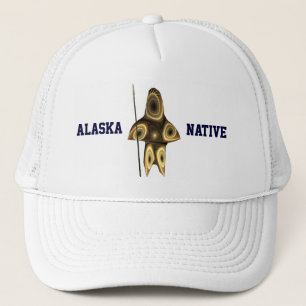 Gorra De Camionero Cazador inuit fractal - Nativo de Alaska