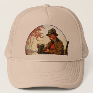 Gorra De Camionero Cazador y perro de aguas