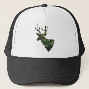 Gorra De Camionero Cazadora de ciervos Camouflage Stag